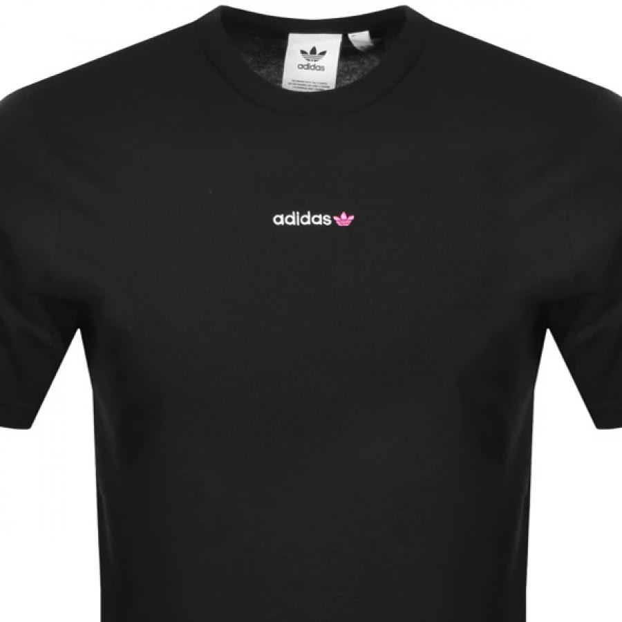 Alternative Image for Productadidas Originals Linear Repeat T Shirt Black2